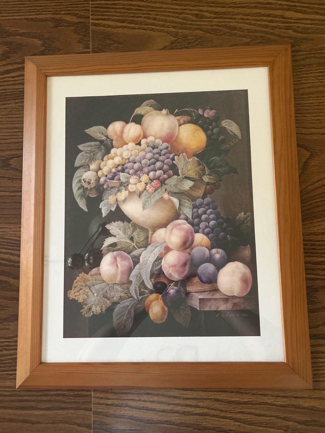 Framed Still Life Fruit Painting