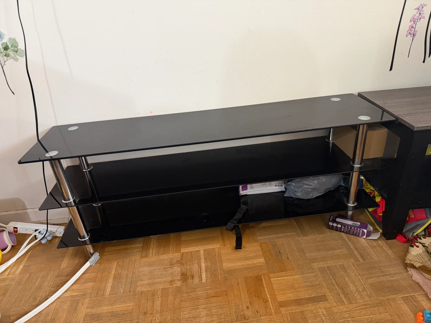 Black glass tv stand - photo 2