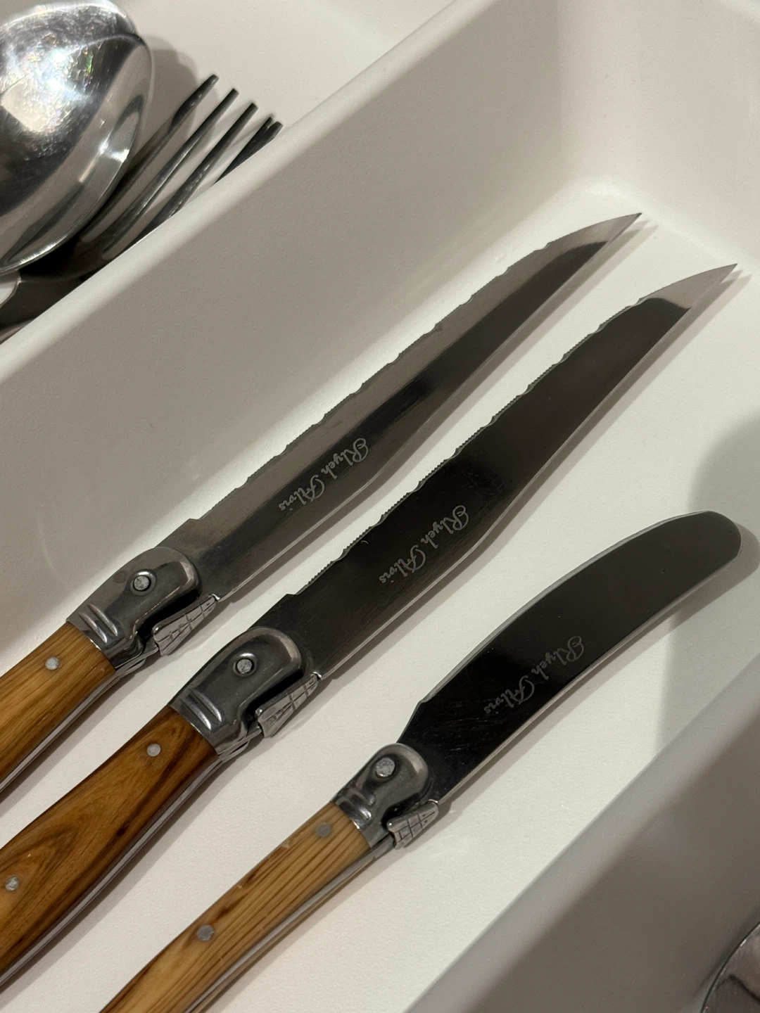 Wood Handle Cutlery Set + Mini Dessert Set Bundle - photo 2
