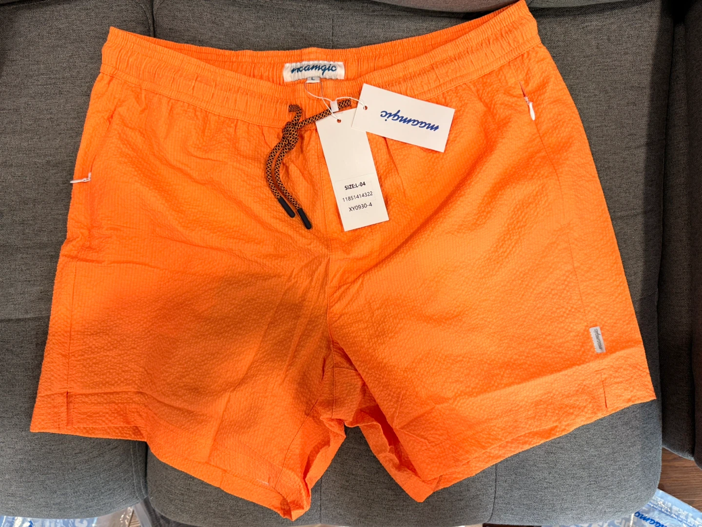 Maamgic Orange Textured Swim Shorts Size L and XXL *Brand New*