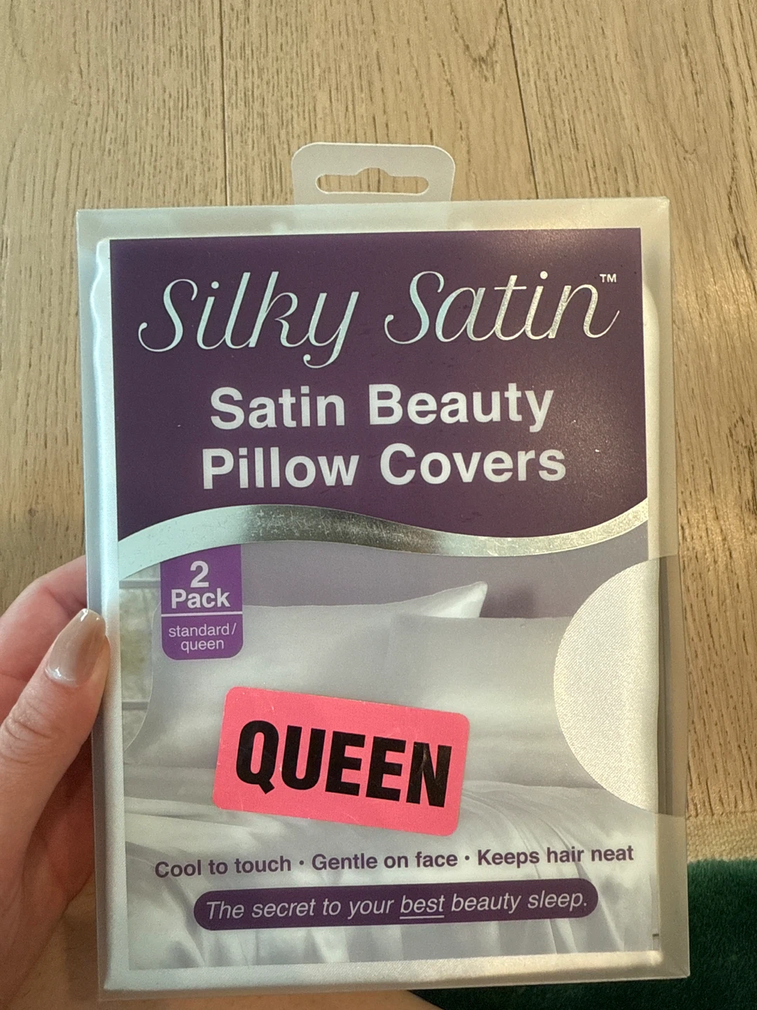 Silky Satin Queen Pillow Covers - 2 Pack