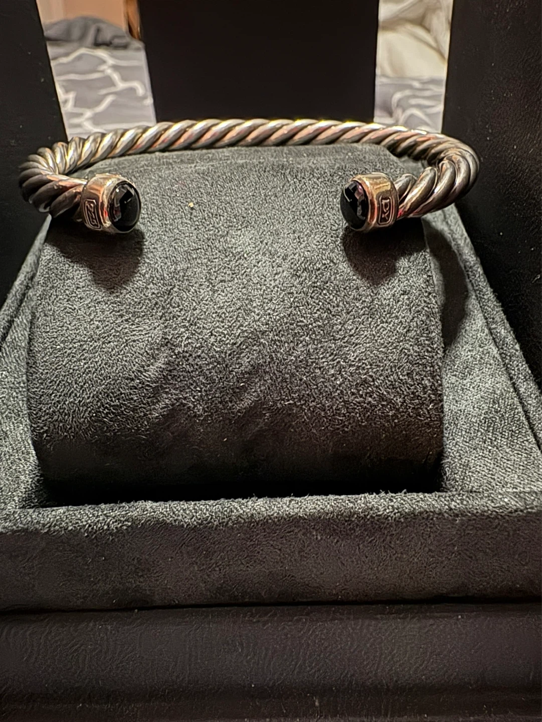 David Yurman Cable Bracelet with Black Onyx