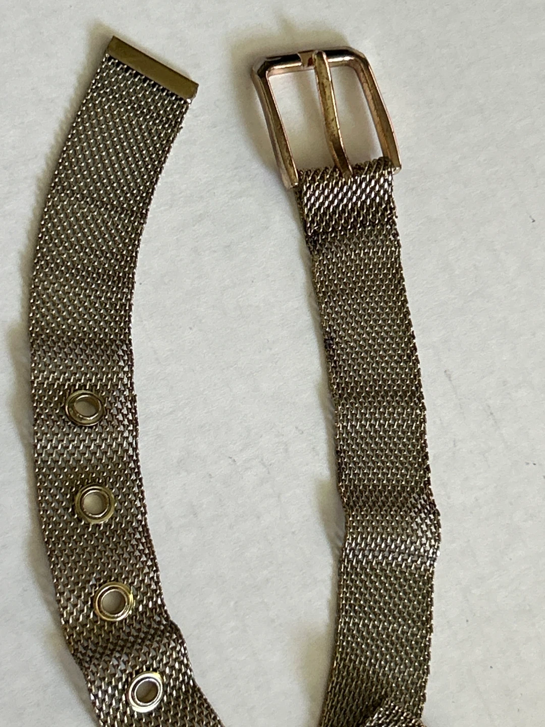 Vintage Mesh Belt in  Silvery - Gold Tone - photo 4
