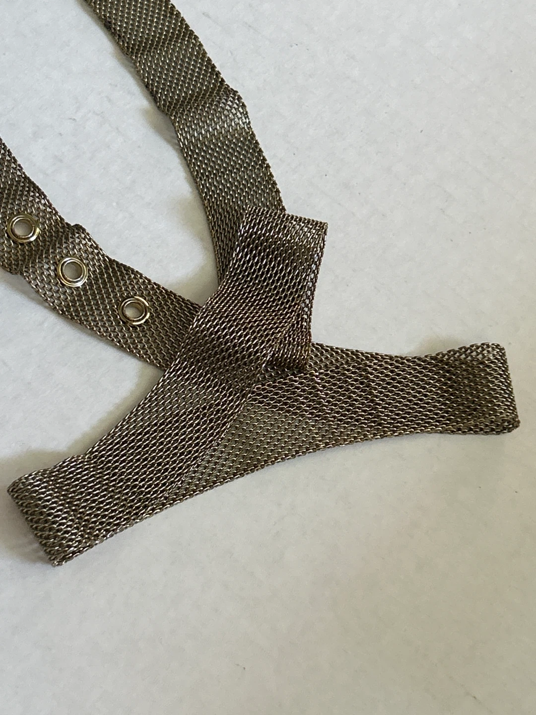 Vintage Mesh Belt in  Silvery - Gold Tone - photo 5
