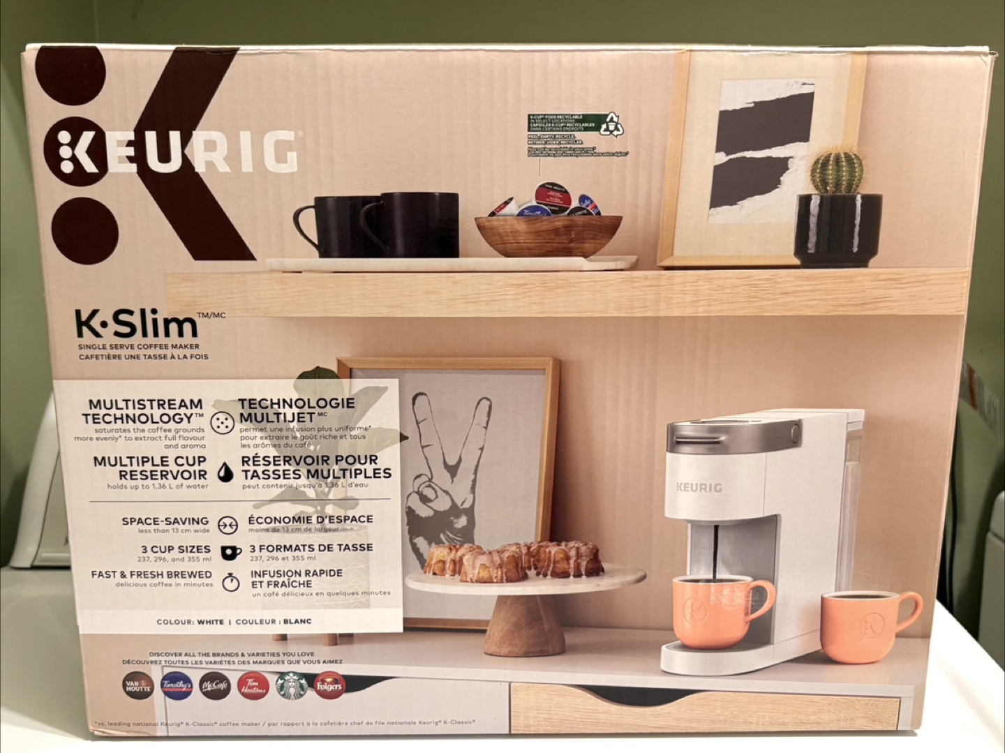 Keurig K-Slim Single Serve Coffee Maker - White