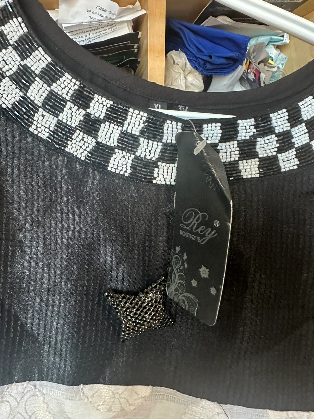 Rey Boutique Black Beaded Dress - photo 2