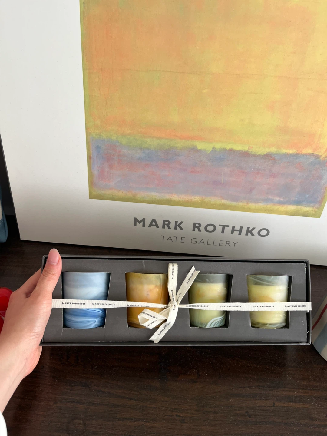 BNWT Anthropologie Marble Swirl Candle Set - photo 4