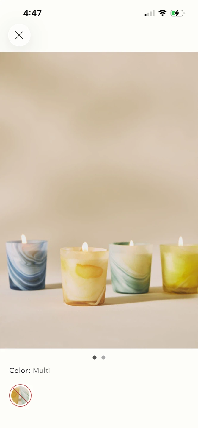 BNWT Anthropologie Marble Swirl Candle Set - photo 2