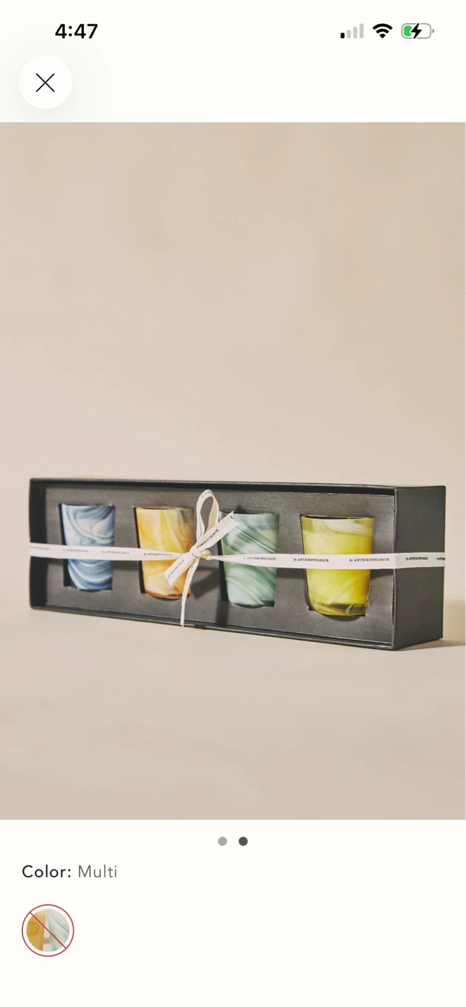 BNWT Anthropologie Marble Swirl Candle Set - photo 3