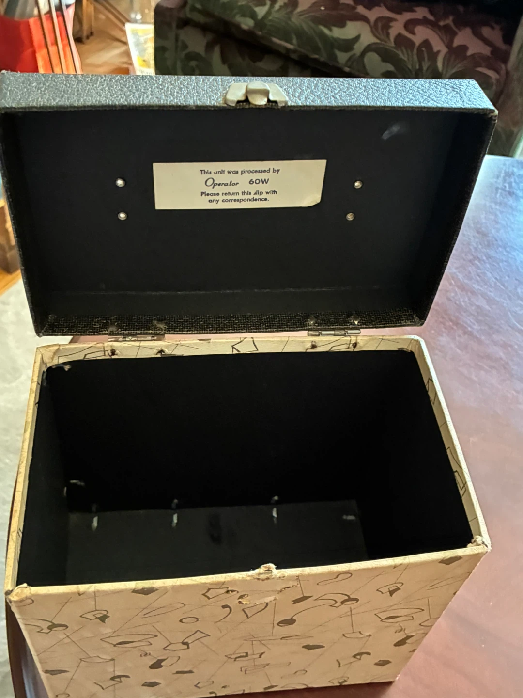 Vintage 1960's 45 RPM Cosmic design Record Carrying Case - photo 3