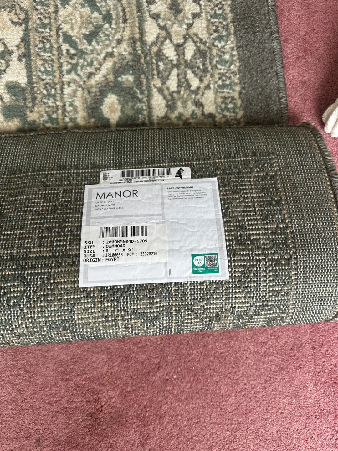 Manor Rug- 6’7” x 9’ in Grey from Wayfair