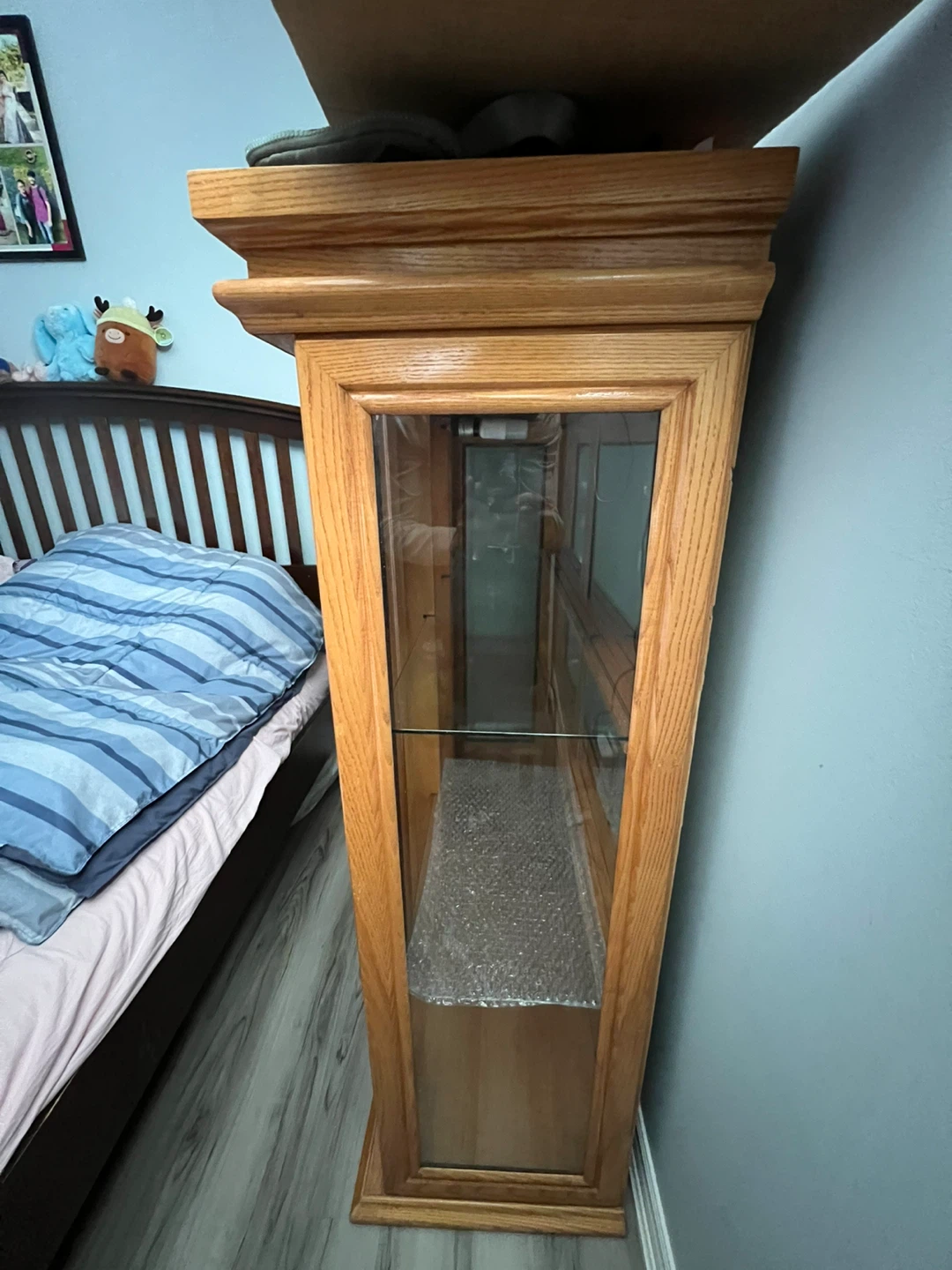Oak China Cabinet with Glass Doors - photo 3