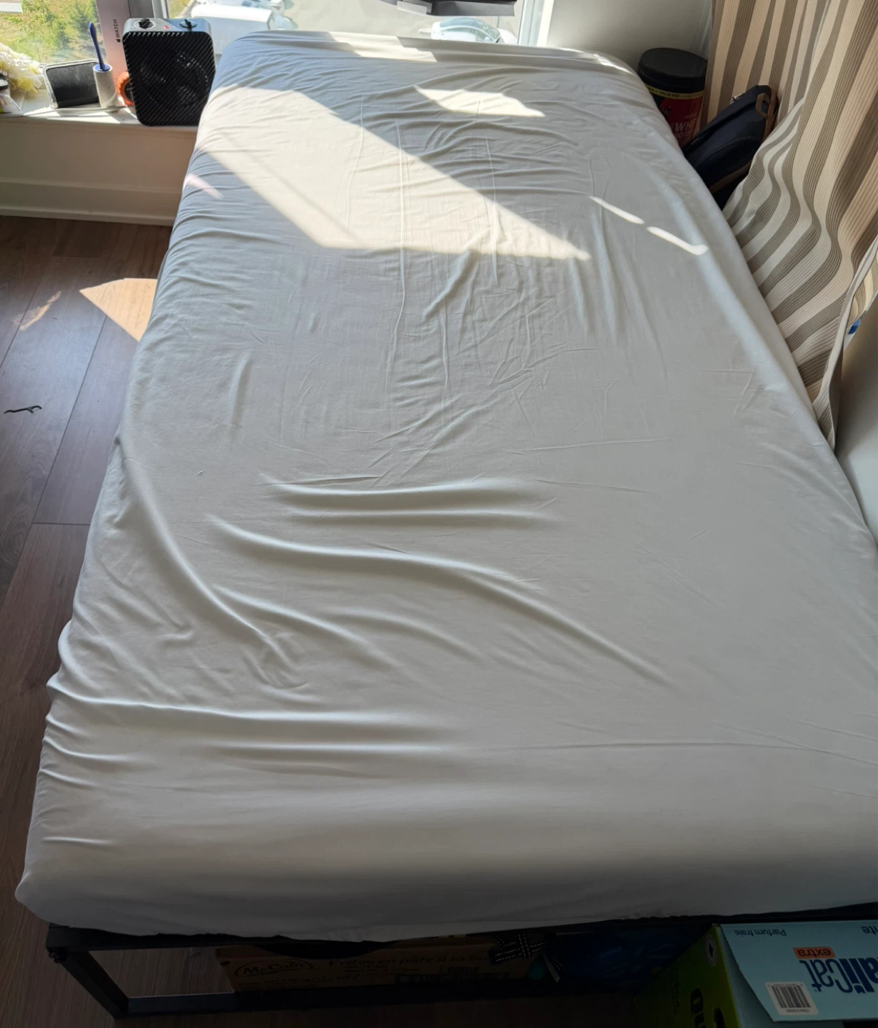 Mattress and Metal frame bed