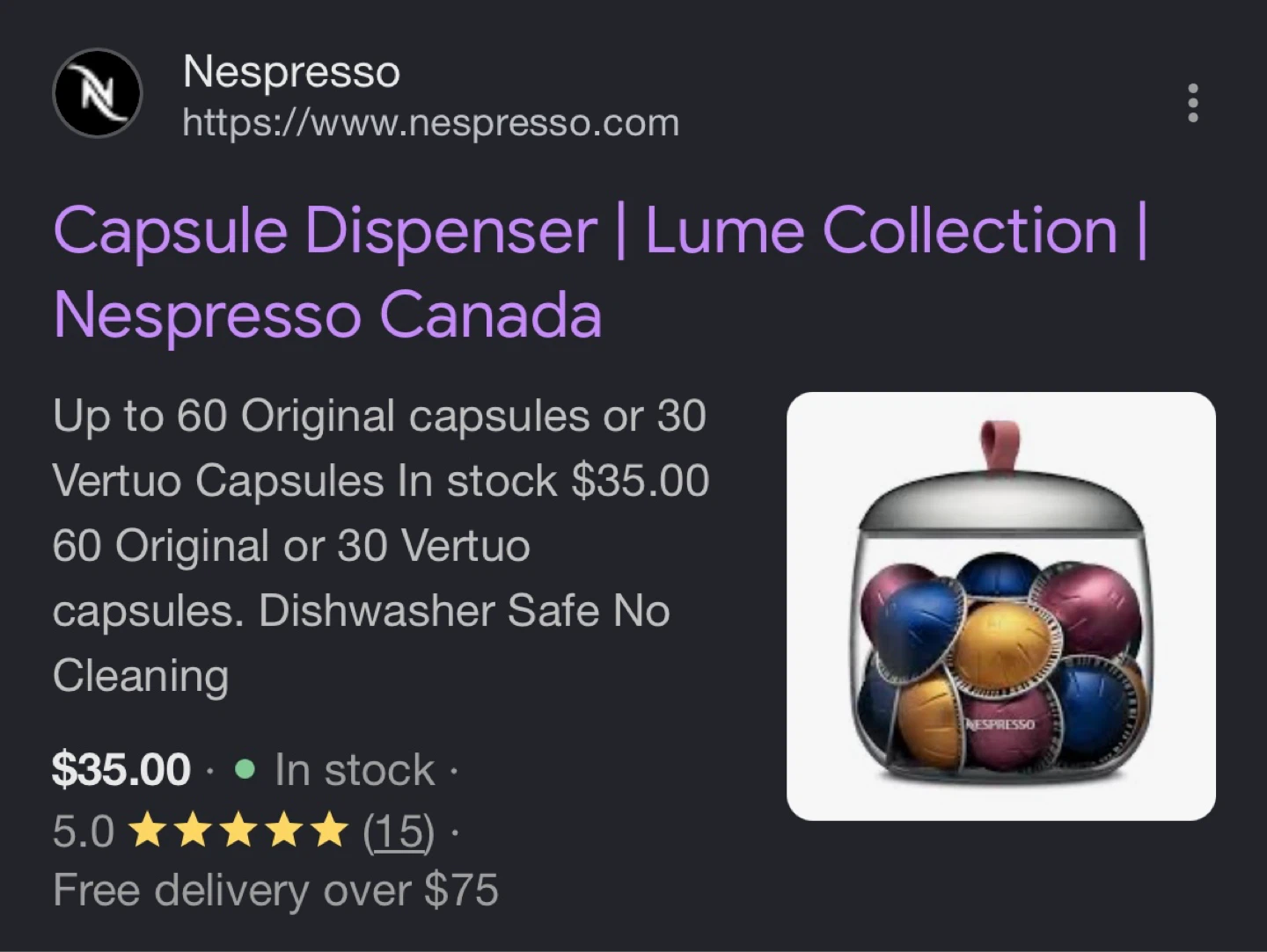 Nespresso Lume Collection Capsule Dispenser - photo 5