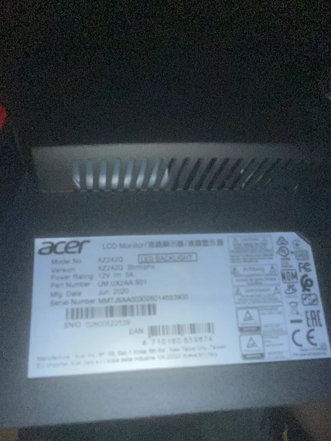 144hz acer 23.5” monitor - photo 3