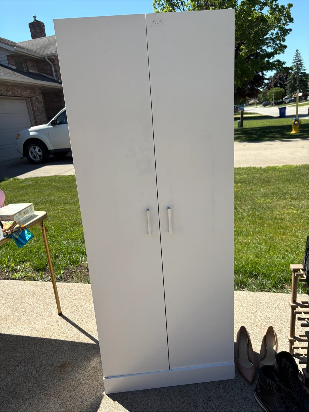 White Two-Door Storage Cabinet