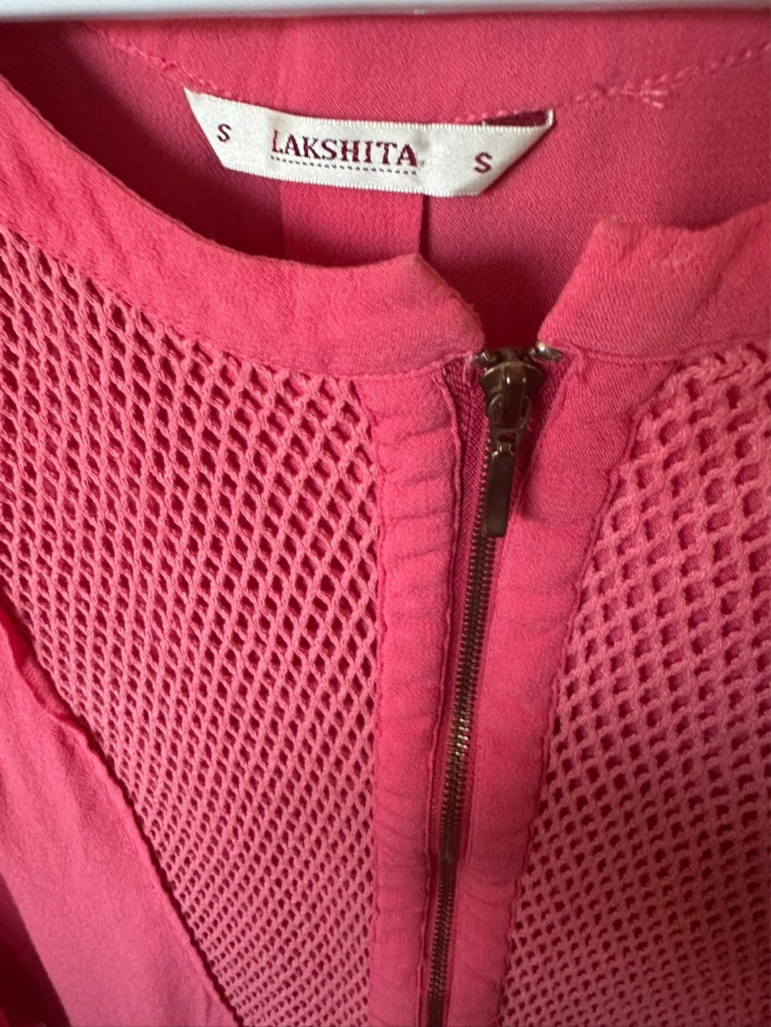 Lakshita Pink Mesh Detail Dress - photo 2