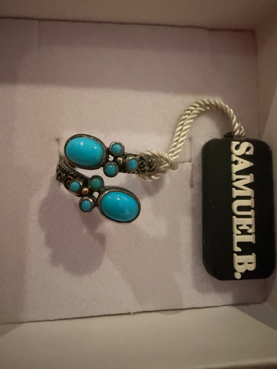 Samuel B. Turquoise Sterling silver 925 Ring size 6 adjustable