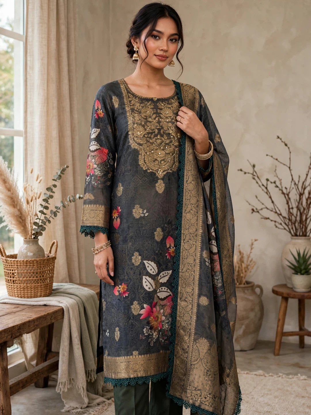 Floral Print Formal suit