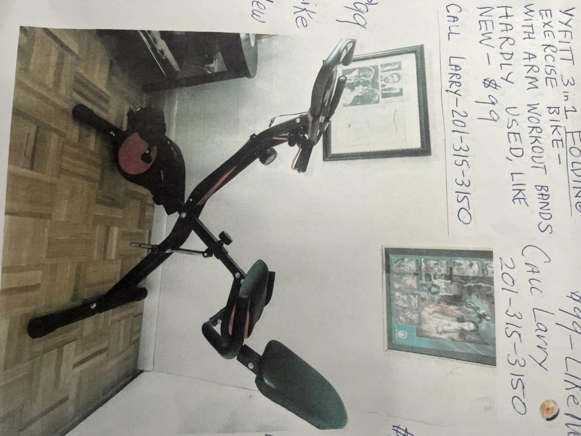 Yyfit 3-in-1 Folding Exercise Bike with Arm Workout Bands