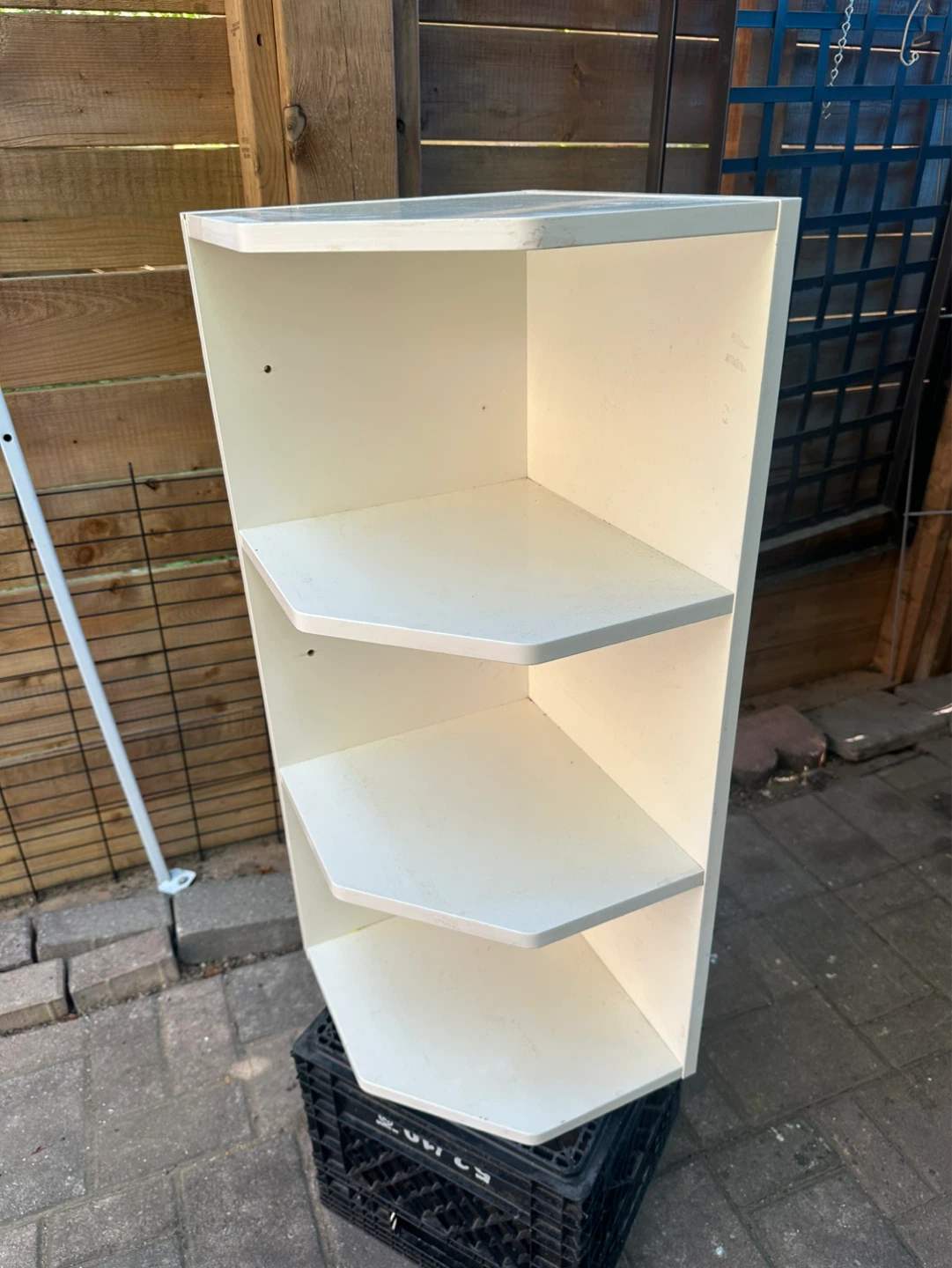 White IKEA’s Corner Shelf Unit