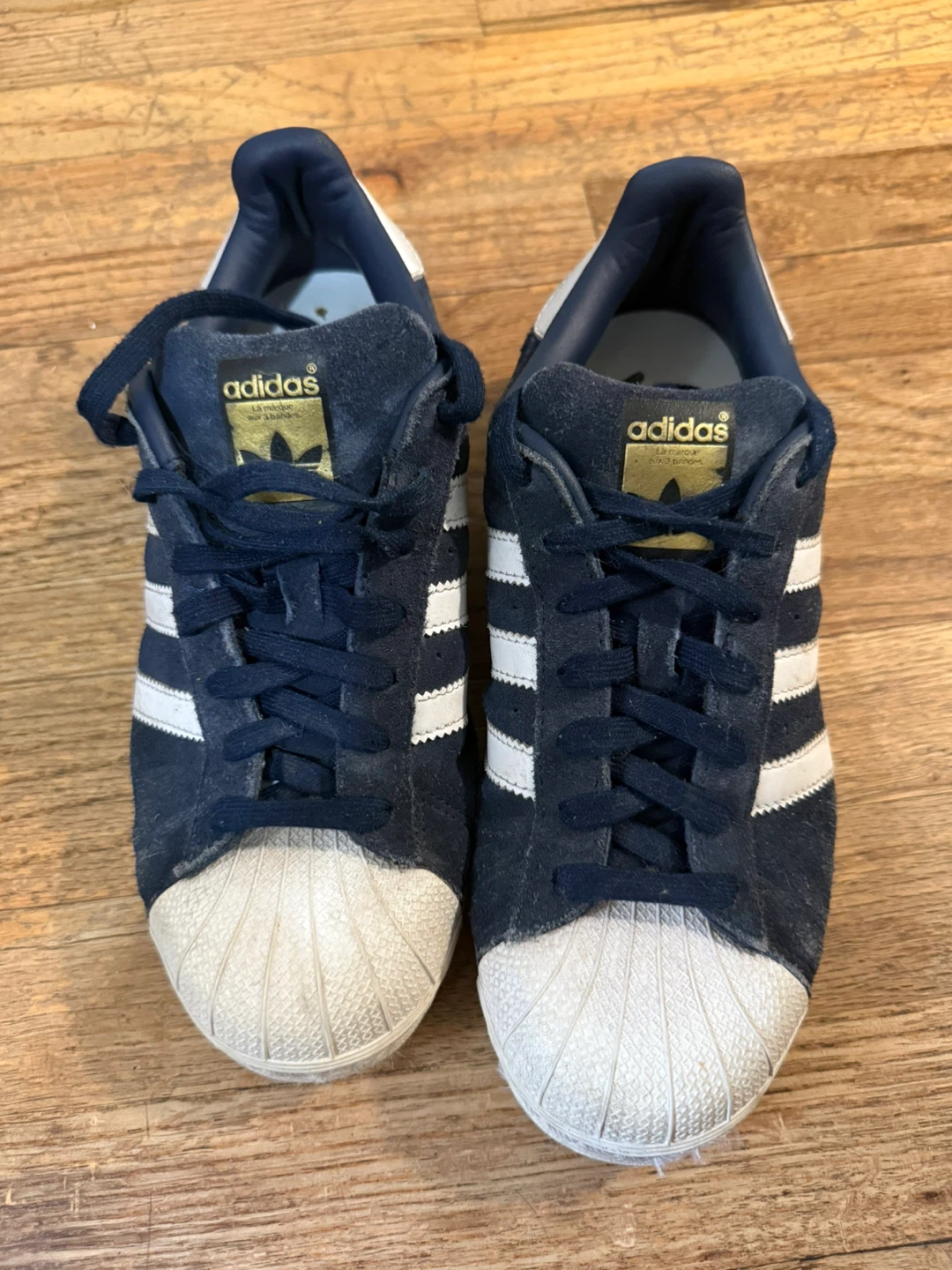Adidas Superstar Navy Suede Sneakers - photo 5