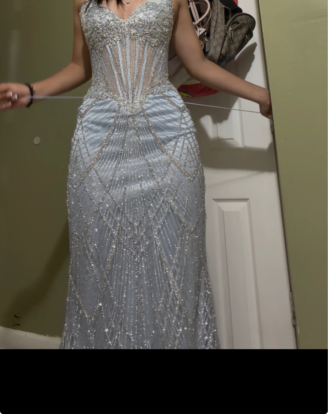 Sparkly Strapless Mermaid Prom Dress - photo 4