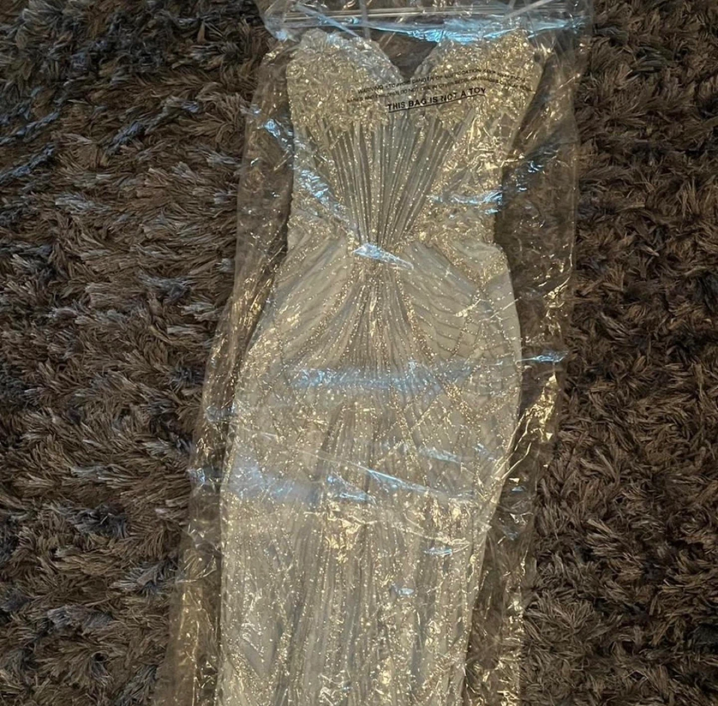 Sparkly Strapless Mermaid Prom Dress - photo 3