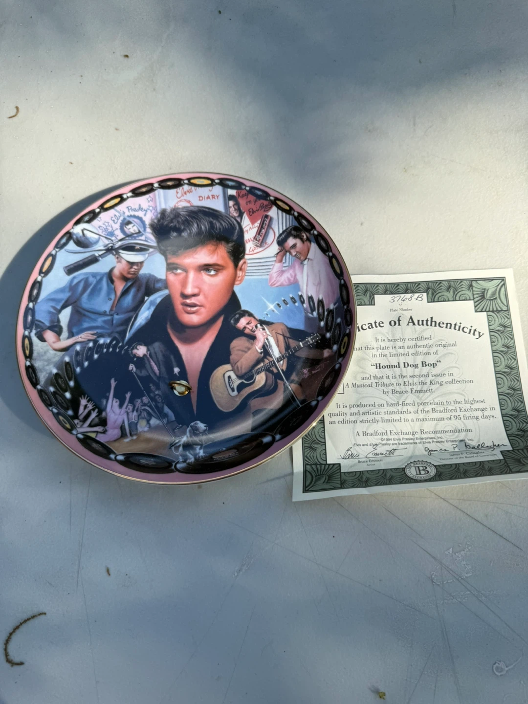 Elvis Presley "Hound Dog Bop" Collectible Plate