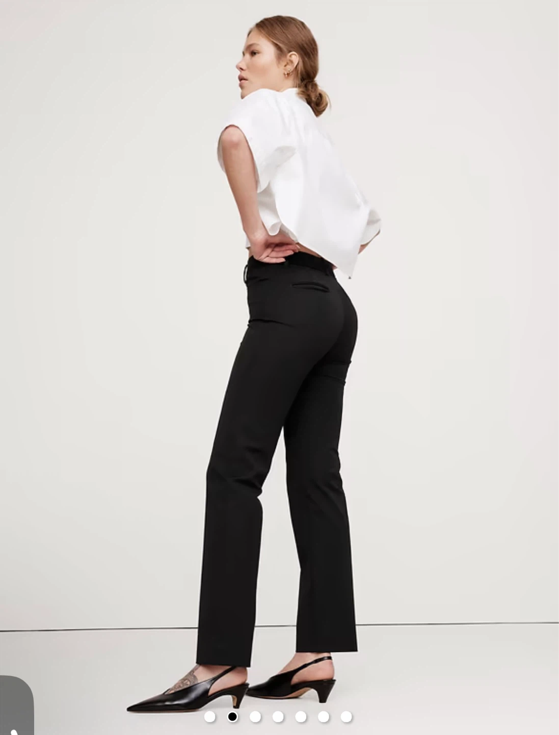 Banana Republic Sloan Mid-Rise Straight Pants Size 4 Black - photo 3