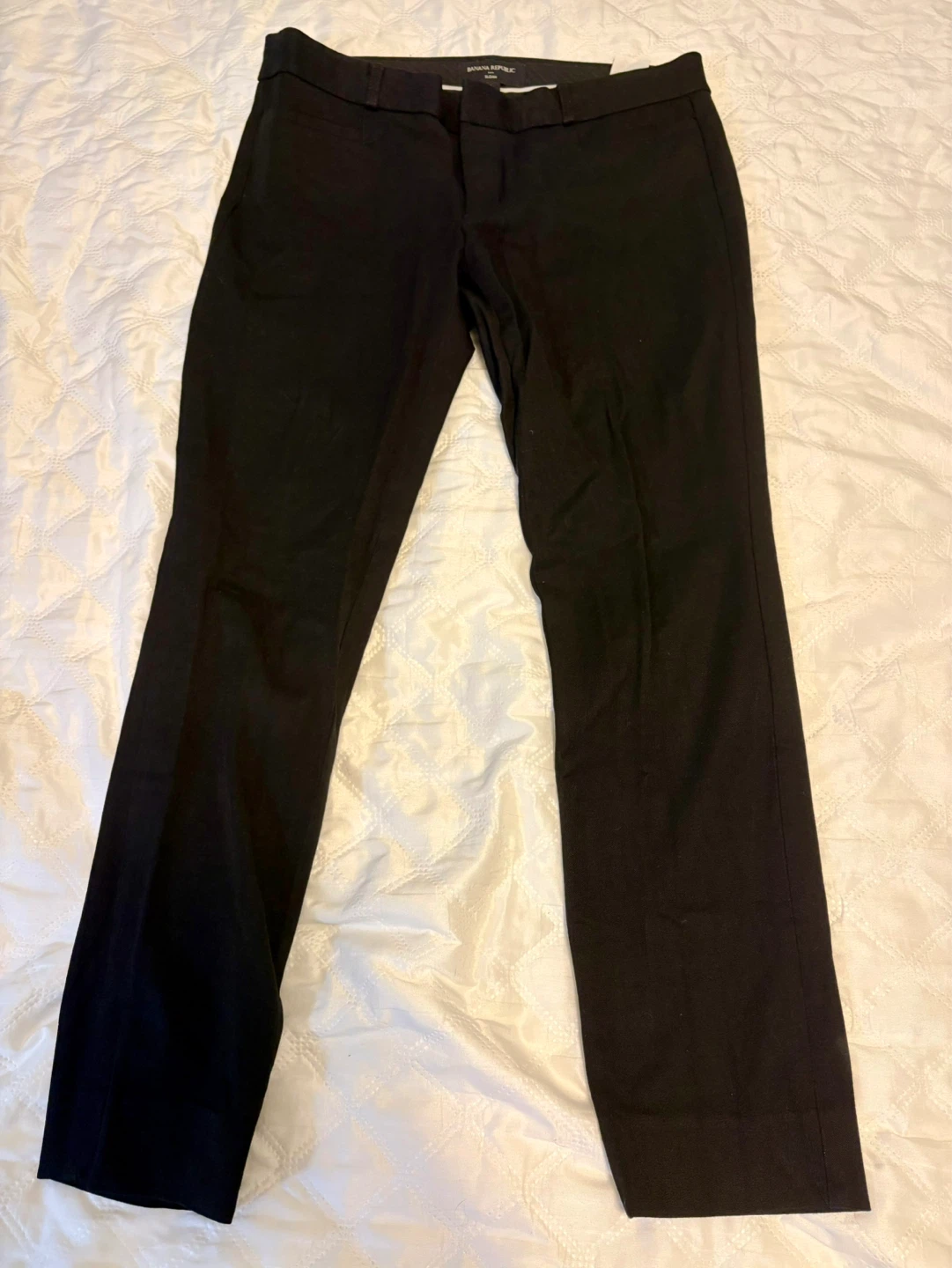 Banana Republic Sloan Mid-Rise Straight Pants Size 4 Black - photo 4