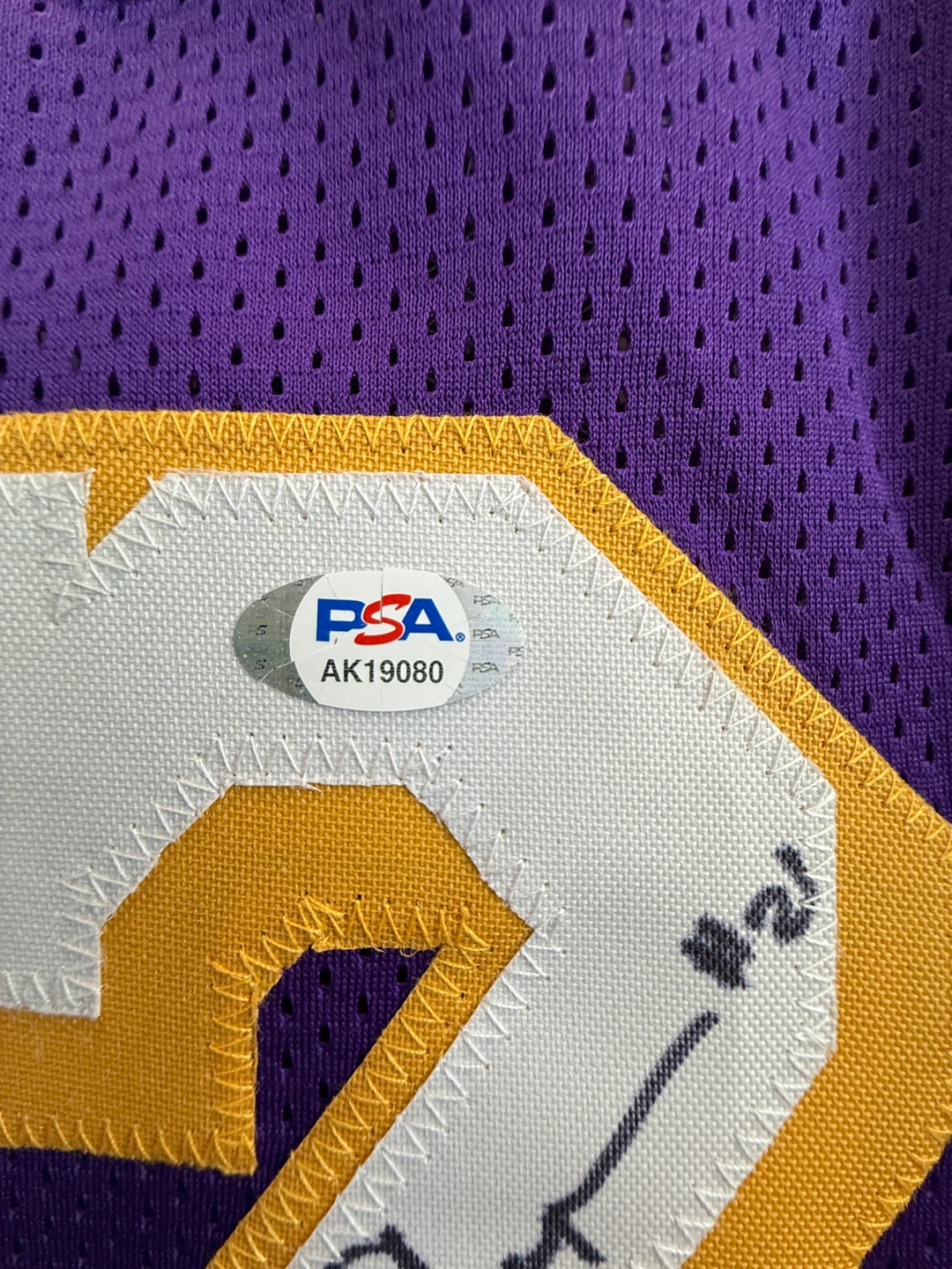 L.A. Lakers Michael Cooper 21 Signed Basketball Jersey - photo 3