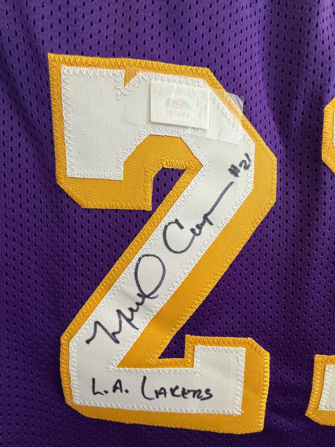 L.A. Lakers Michael Cooper 21 Signed Basketball Jersey - photo 2