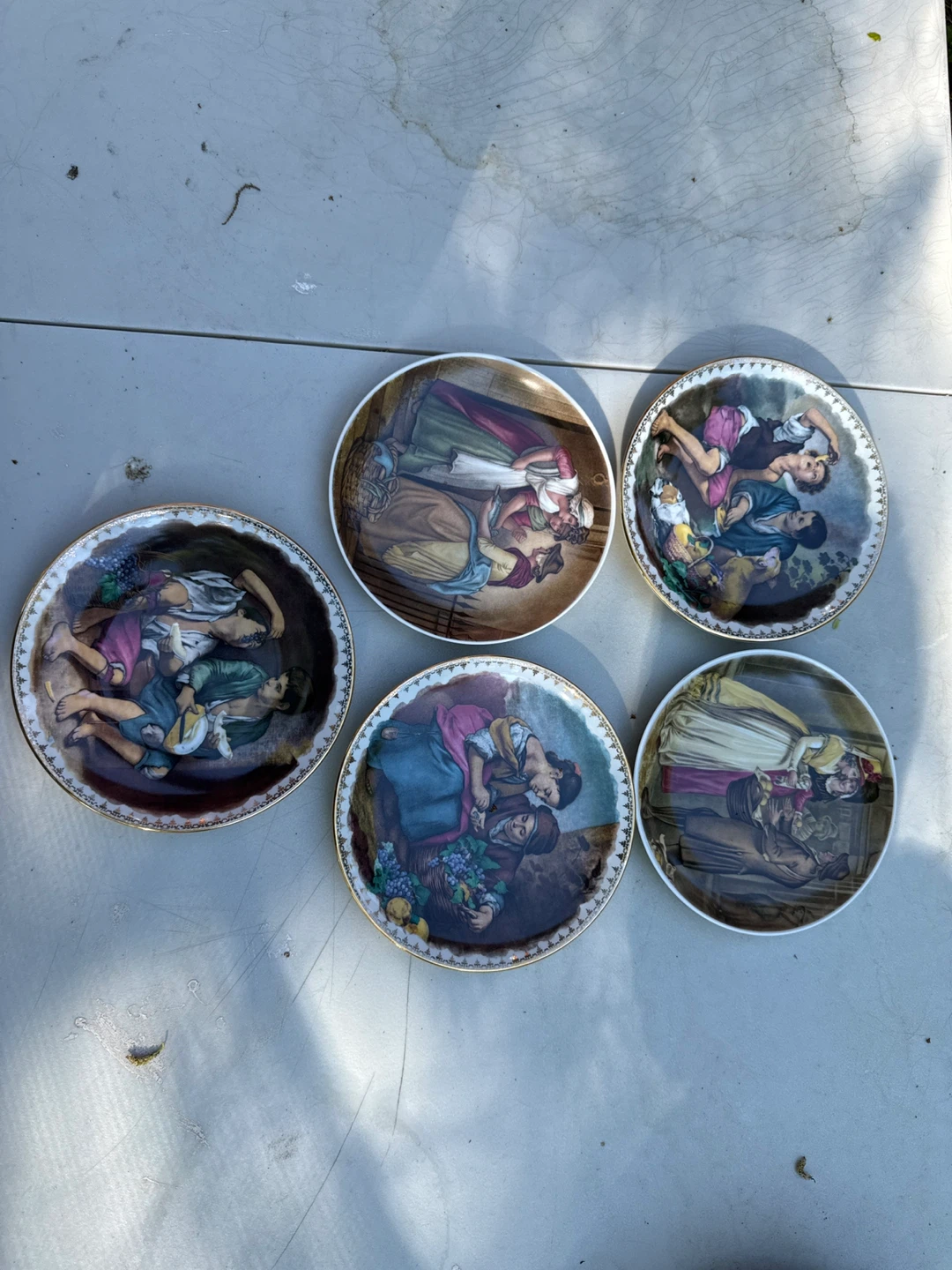 Set of 5 Decorative Plates - Made in West Germany