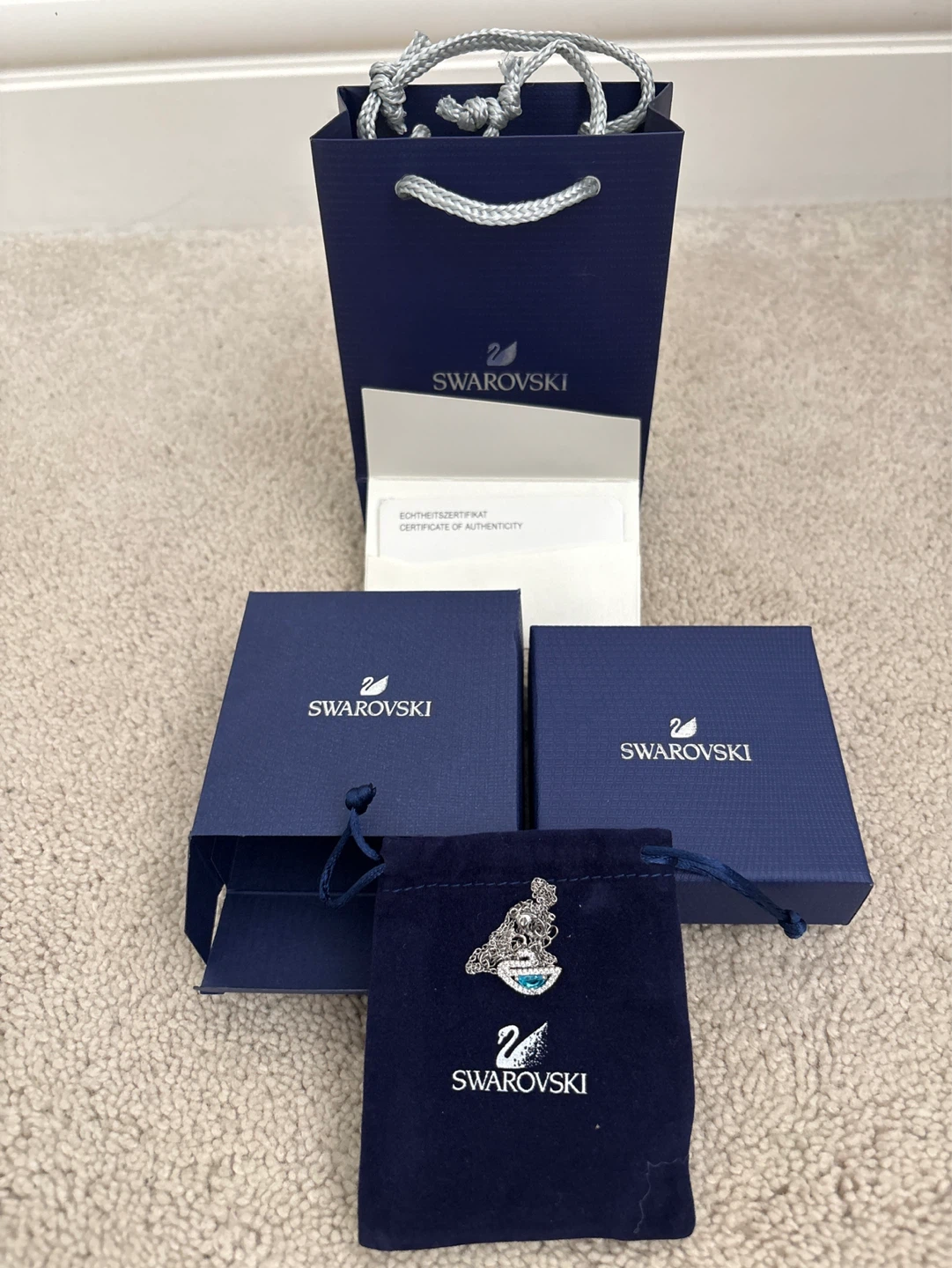Swarovski Swan Pendant Necklace