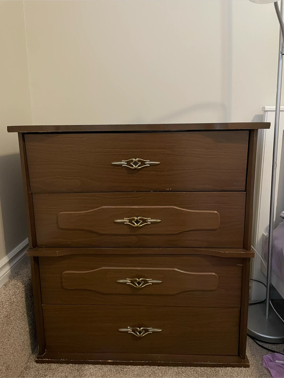 Brown 4-Drawer Dresser