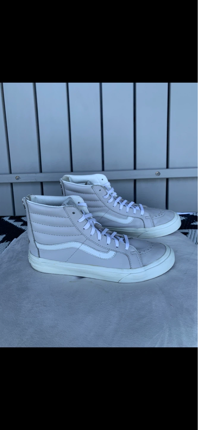 ⭐️ VANS SK8-HI - Leather Slim Zip - LIKE NEW Sneakers!
