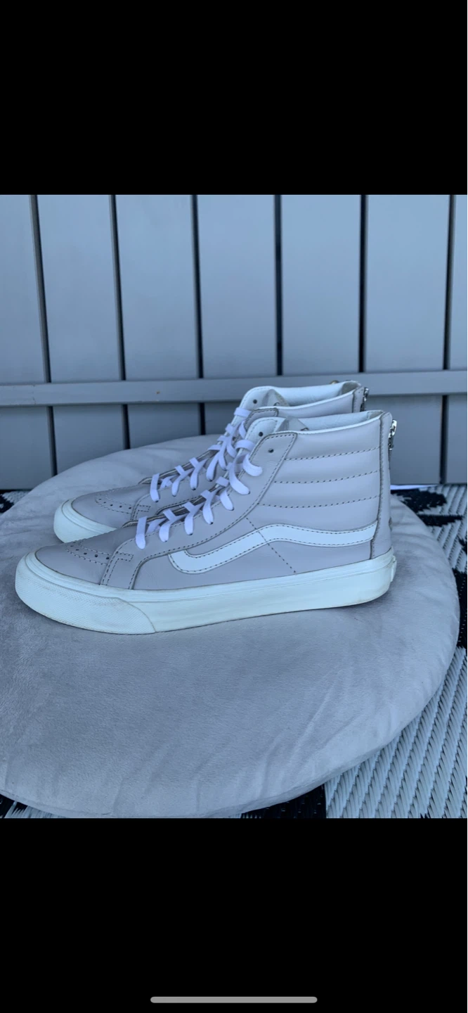 ⭐️ VANS SK8-HI - Leather Slim Zip - LIKE NEW Sneakers! - photo 3