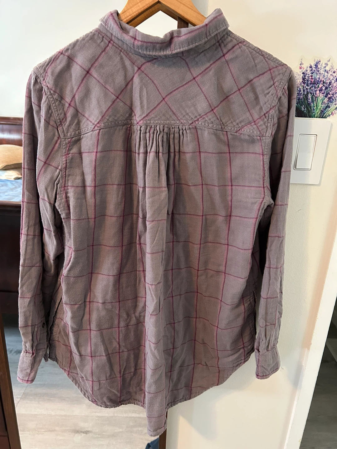 DH3 Plaid Flannel Shirt - Grey/Pink - photo 3
