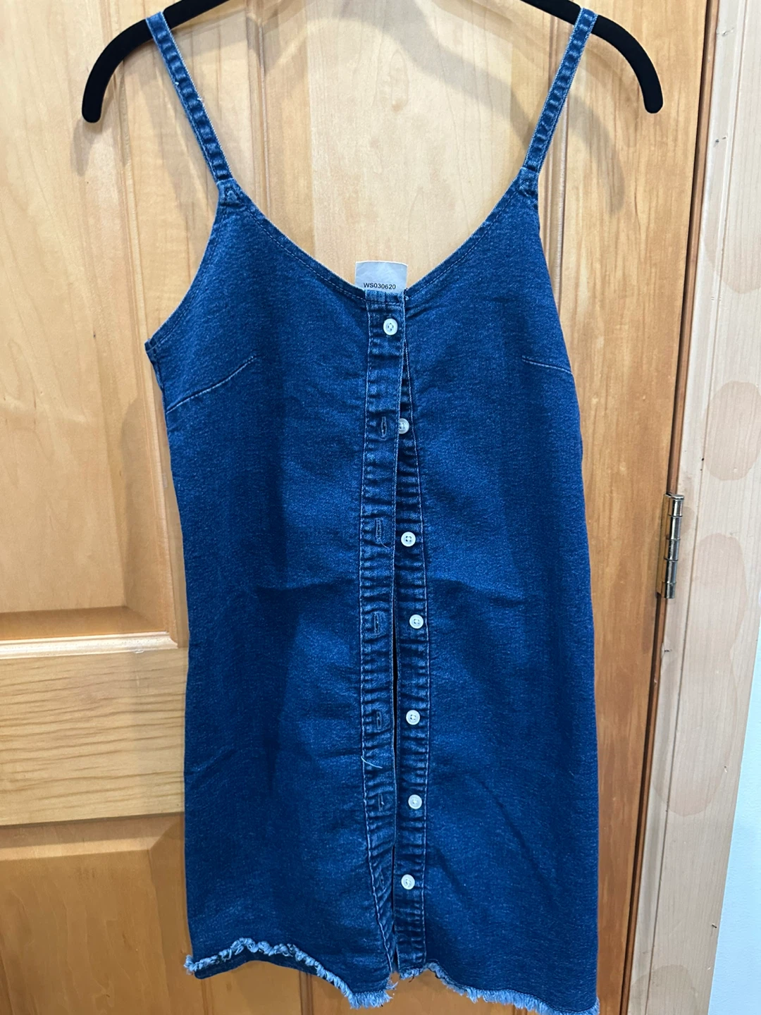 Denim Button-Front Dress - photo 2