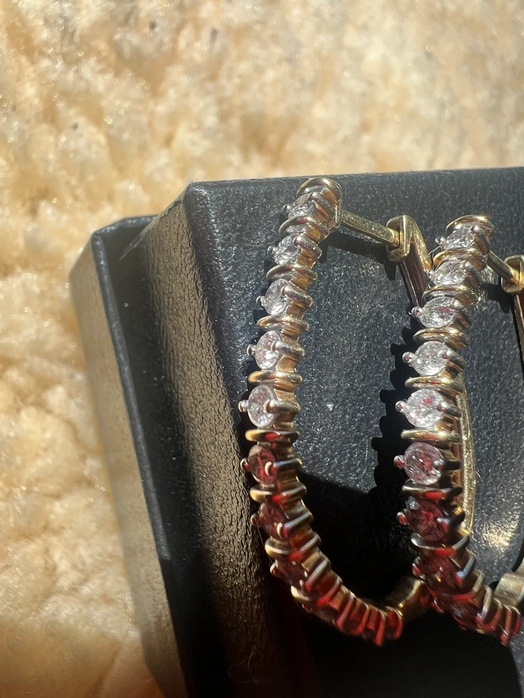 10K Gold Diamond Hoop Earrings - photo 2