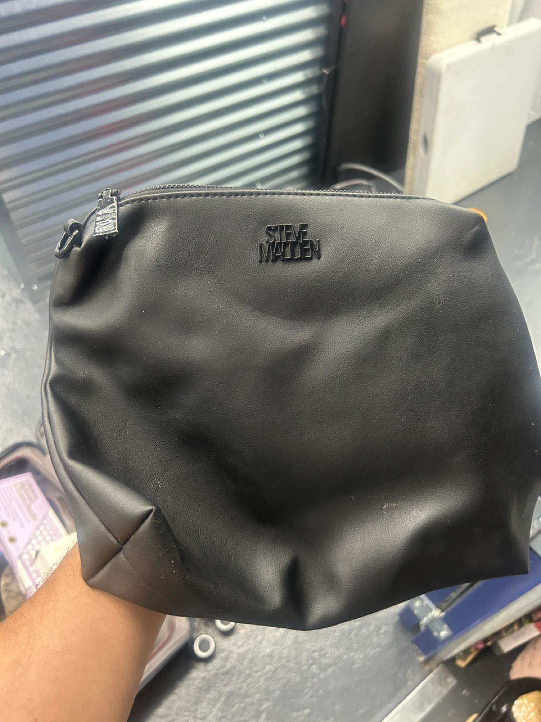 Steve Madden Black Cosmetic Bag