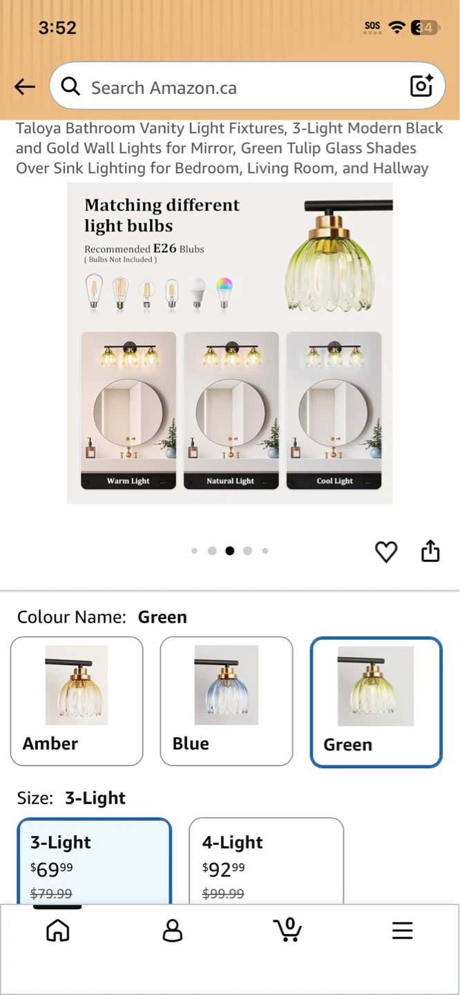 Taloya 3-Light Modern Wall Light Fixture - photo 4