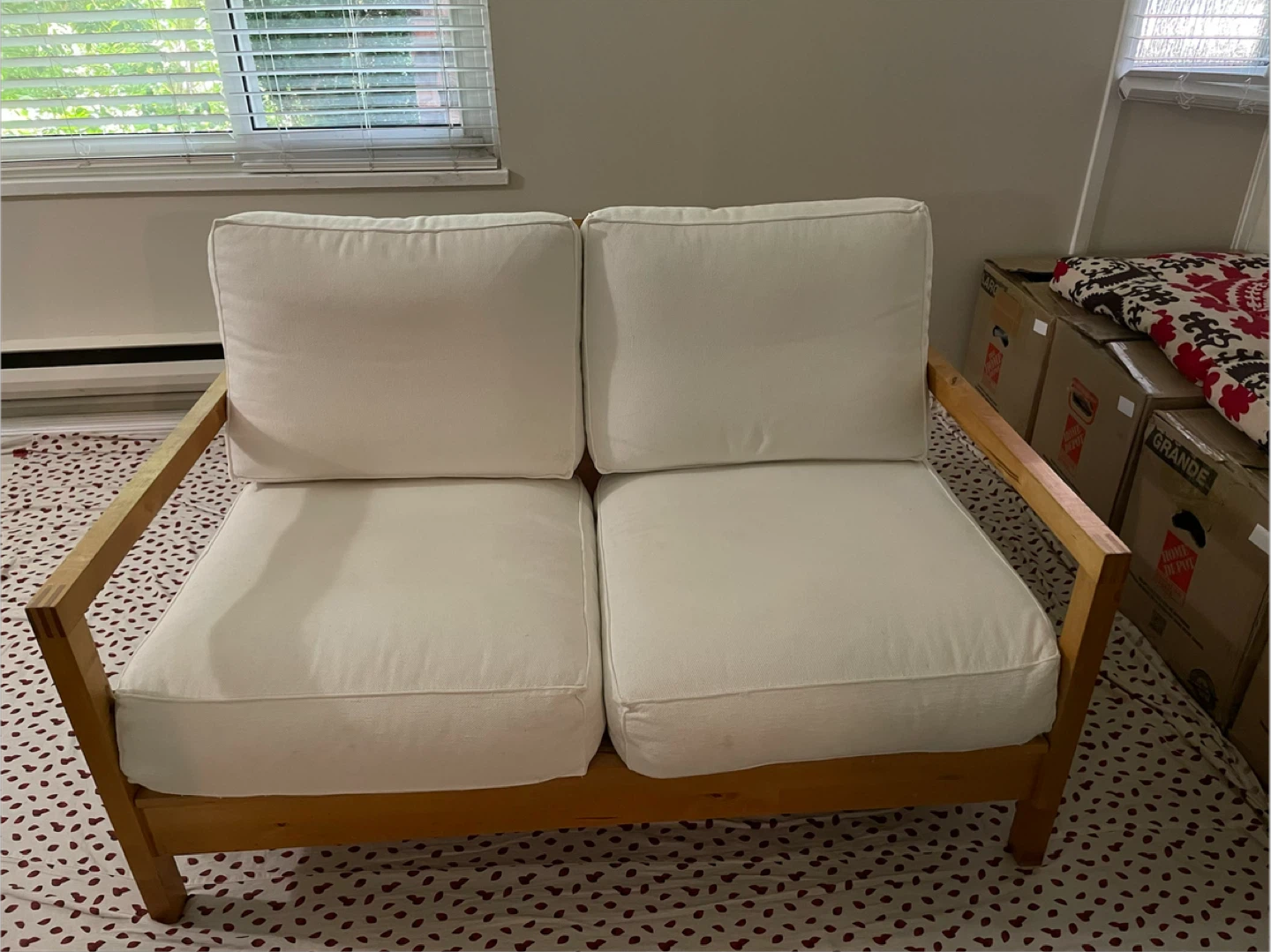 White Loveseat Sofa