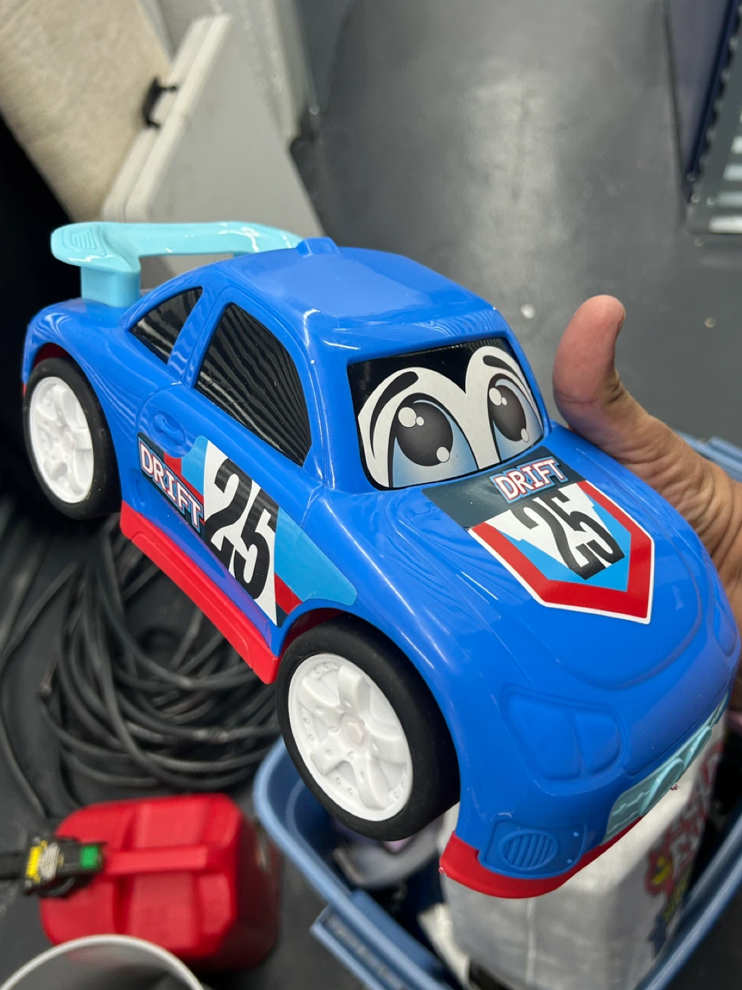 Yellow and blue toy vehicles for kids