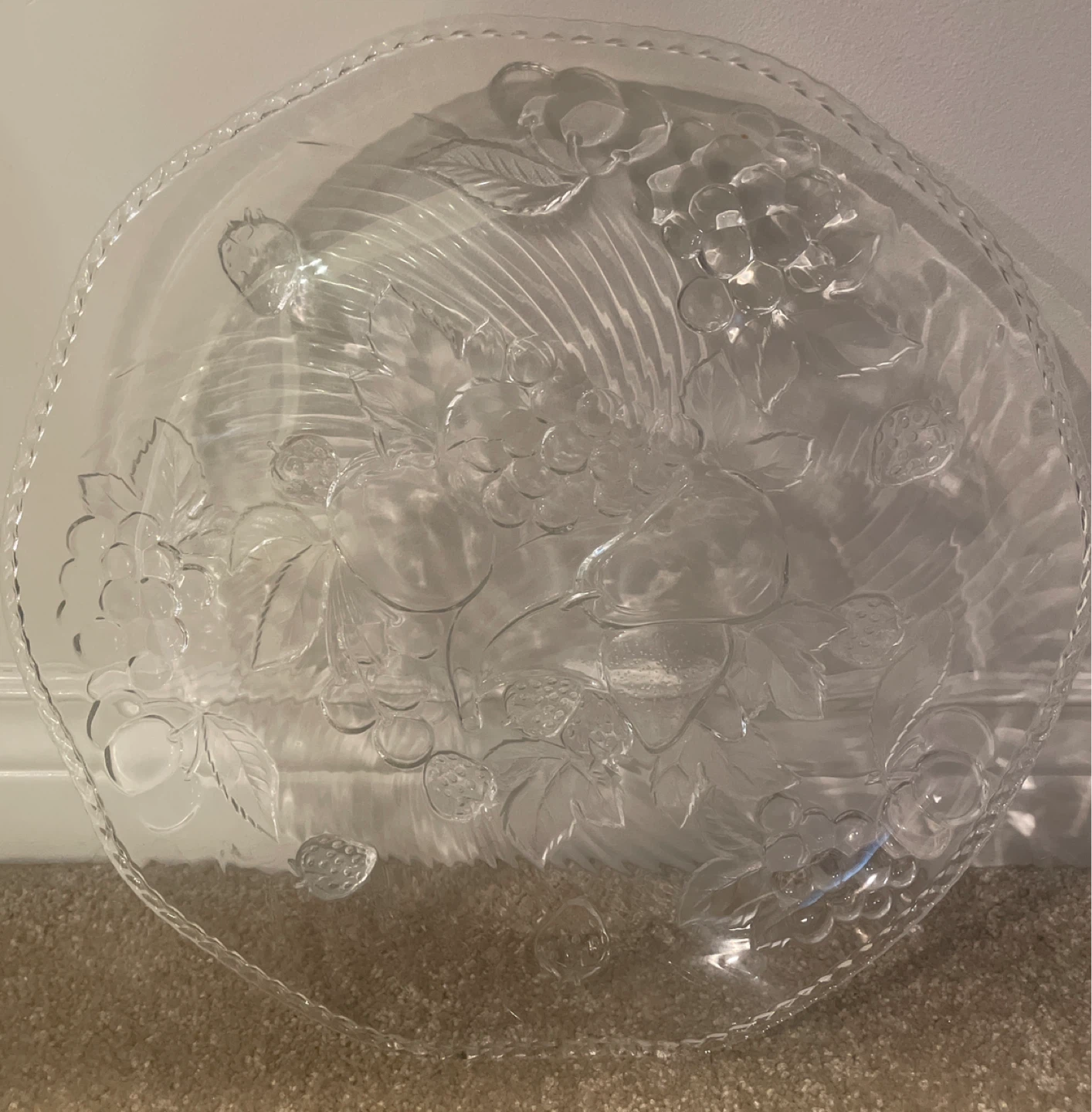 Made in Japan -Crystal Fruit Embossed Serving Platter