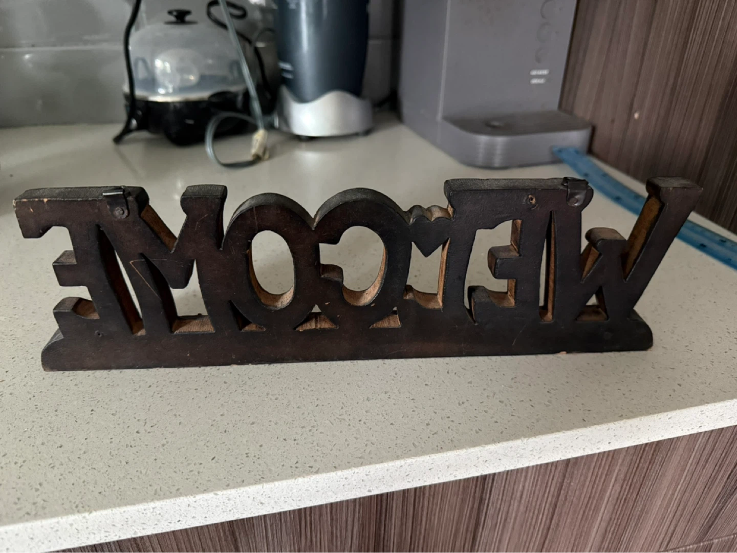 Wooden WELCOME Key Holder - photo 5
