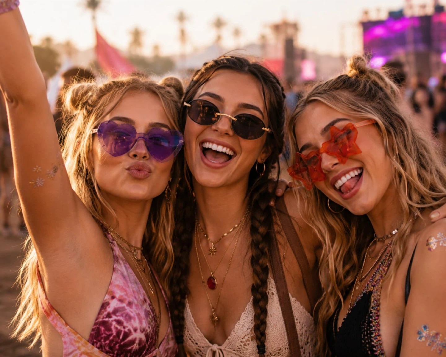 3 fun sun glasses for festivals, concerts