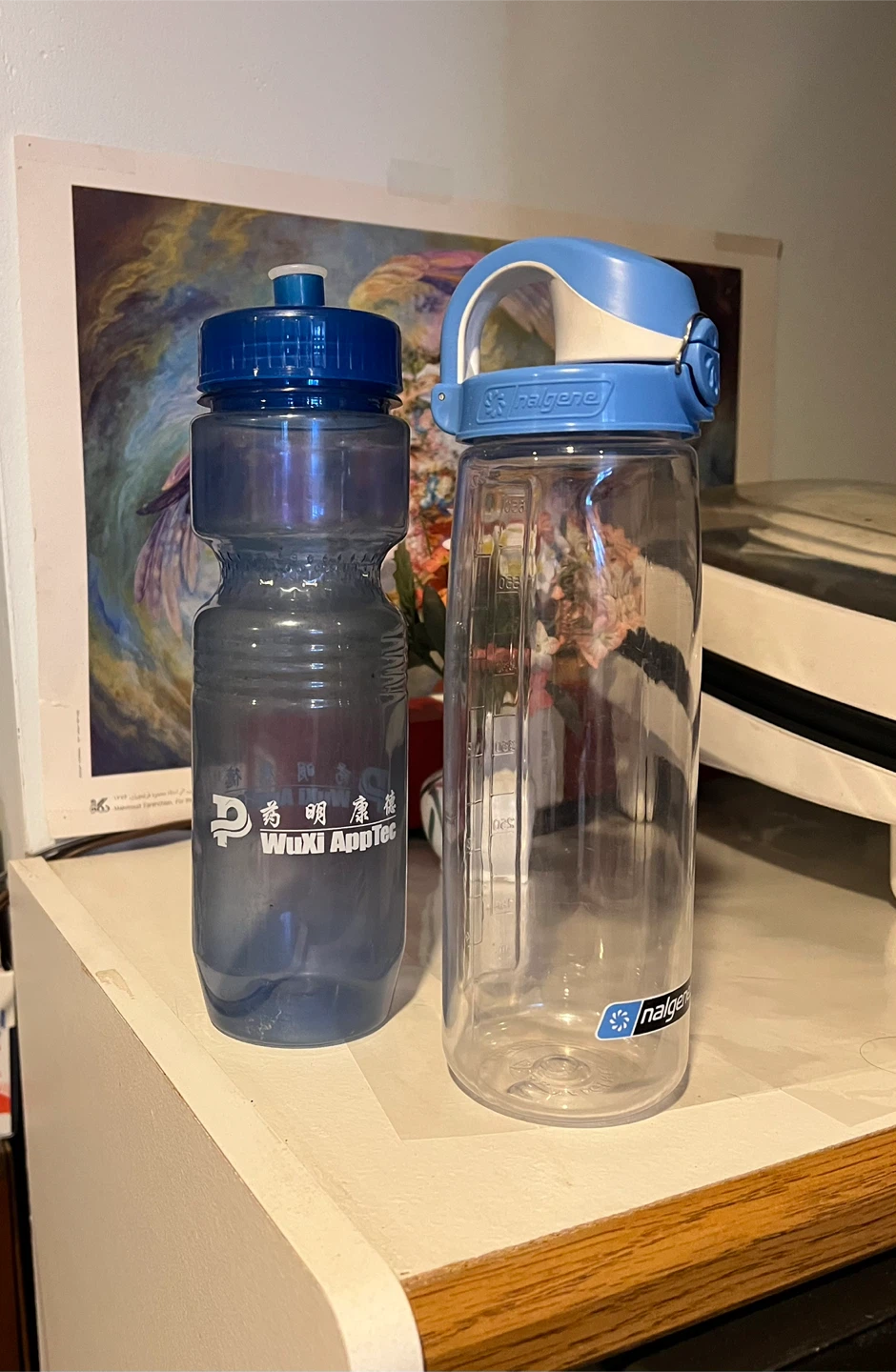 Two plastic water bottles