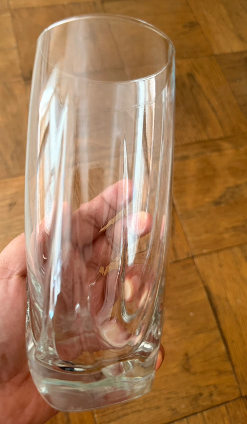 Set of 6 Clear Embossed Drinking Glasses - photo 2